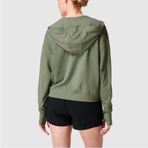 Sweaty Betty Green Hooded Pullover Sweatshirt | Size M - Picture 5 of 15